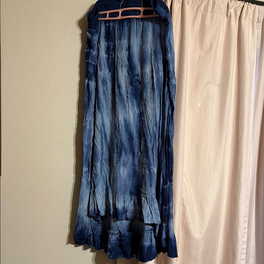 Scoop NYC Blue Maxi A-Line Skirt